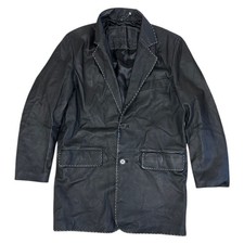 Vintage Leder Blazer Jacke