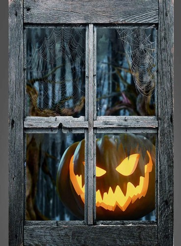 Halloween fensterdeko kürbis - halloween,