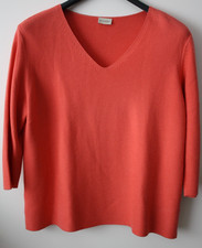 RABE  Pullover  Strick  3/4 Arm  Rot/Orange Gr. 48 Baumwolle