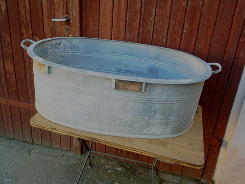 Alte dichte xxl zinkwanne - zinkwanne, mit