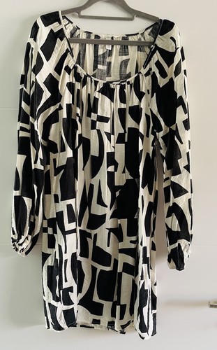 Schwarz weiße long bluse von - schwarz-weiße, long-bluse