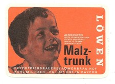 altes Bieretikett Löwenbräu