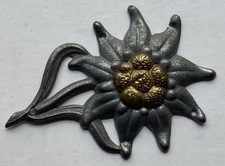 Mützenedelweiß Edelweiss Gebirgsjäger Bergmütze Wehrmacht Zink G.B. 44 2.WK orig