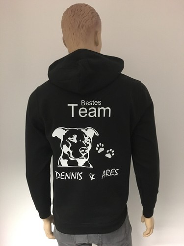 Unisex sweatjacke mit hund - sweatjacke,