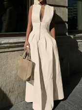 Elegantes Einfarbiges Kleid