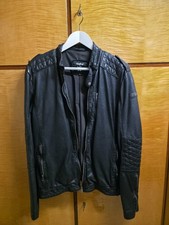 Tigha Lederjacke Nero Gr. XL