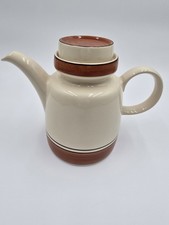 Melitta Kaffeekanne Steingut braun creme handgemalt Vintage 70er Jahre Germany