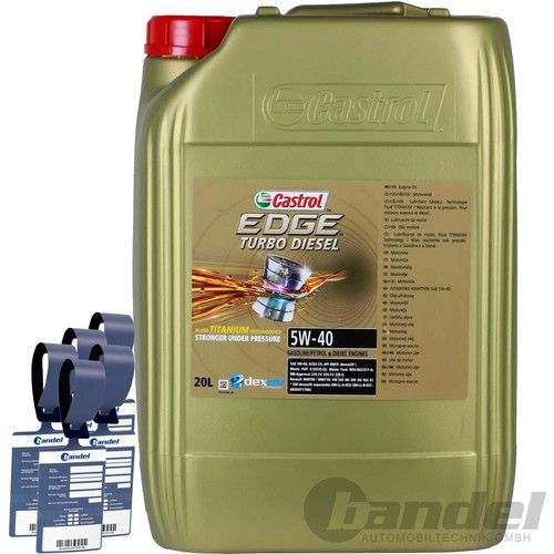 20l castrol edge titanium 5w40 - 20l,