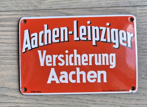Emailleschild aachen leipziger - emailleschild, aachen-leipziger