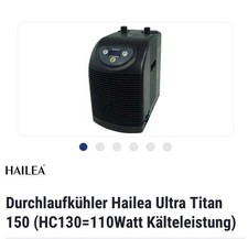 Durchlaufkühler für Aquarium