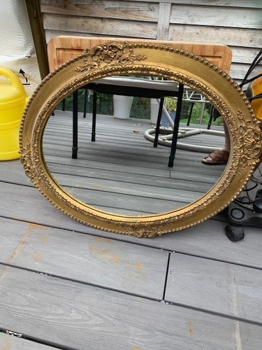 Barock spiegel gold - gold, oval