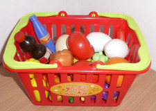 Kaufladen Einkaufskorb Korb Kinder inkl. Zubehör