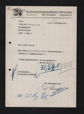 MÜNCHEN, Brief 1940, Karl Strampfer Holzbearbeitungs-Maschinen Werkzeuge