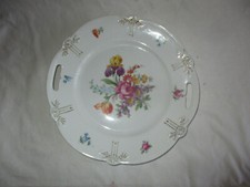 Schumann -  Teller mit Griffen und Blumenmuster