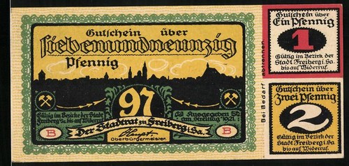 Notgeld freiberg 1921 - 1921,, 1