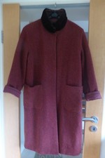 Wintermantel, Damen, Gr. 36, rostbraun,  Fischgrätenmuster, Kemper, Wendemantel