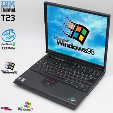NOTEBOOK IBM THINKPAD T23 INTEL PENTIUM 3 1133MHZ LAPTOP WINDOWS 98 256MB 40GB