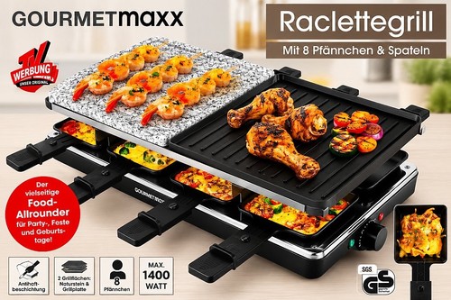Gourmetmaxx raclette grill - raclette, 8