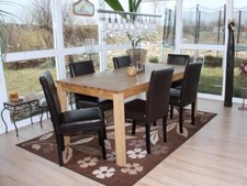 6er-Set Esszimmerstuhl Lehnstuhl Littau Leder schwarz, creme, rot, braun, weiß