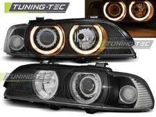 BMW E39 Angel Eyes Scheinwerfer Halogen Ringe Halogen Blinker Schwarz 1995-2003