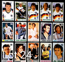15x BRAVO Prominente Fußballer Schauspieler Sänger Sportler Sammlung Lot Stamp