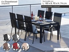 Gartenmöbel Set 7-tlg. Alu