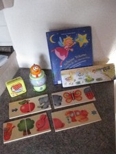 5xHaba Locke&Socke- Chicco Kreisel Fisch-Selecta Bilderkette-Ravensburger Puzzle