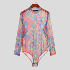 INCERUN Sexy Net Body Ibiza Streetwear CSD Pride Outfit Gay Wedding camo 2XL 3XL