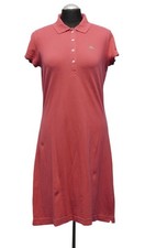 Lacoste Polokleid Kleid 44 rot koralle uni Kurzarm Picué