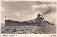 AK Postkarte Schlachtschiff Scharnhorst deutsche Kriegsmarine Feldpost 1939