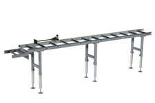 NOLL Rollenbahn 3m 800kg mit Anschlag Höhenverstellbar Transportband Förderband