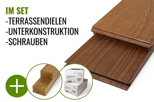 Terrassendielen esche thermo - terrassendielen,