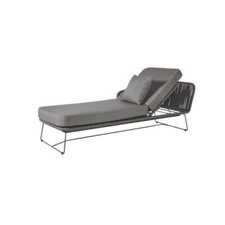 Diamond Garden Milos Daybed Gartenliege Lounge links Dunkelgrau, inkl. Kissen
