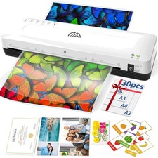 Laminiergerät A3, Laminiermaschine, Laminierfolien, Kalt+Heiß, 4-in-1, Büro