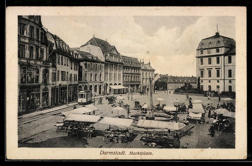 Darmstadt marktplatz mit - darmstadt,,
