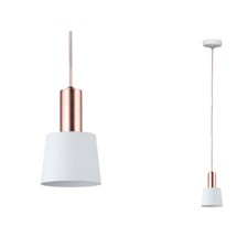 Paulmann  796.56 Deckenleuchte Haldar E14 Hänge Lampe max 20W Weiß, Kupfer matt