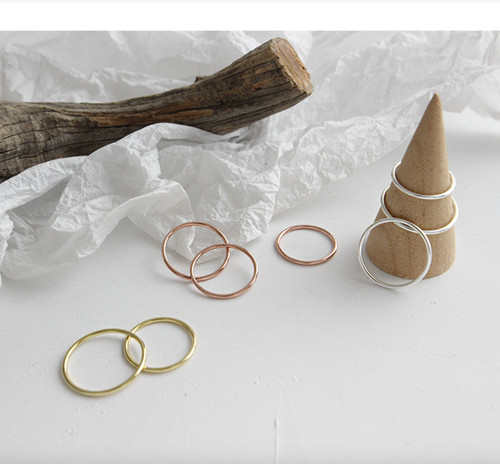 Damen ring schmaler rund - ,