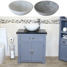 Badezimmer Waschtisch grau