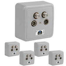 5 x SAT Enddose 4 Loch 4 Fach