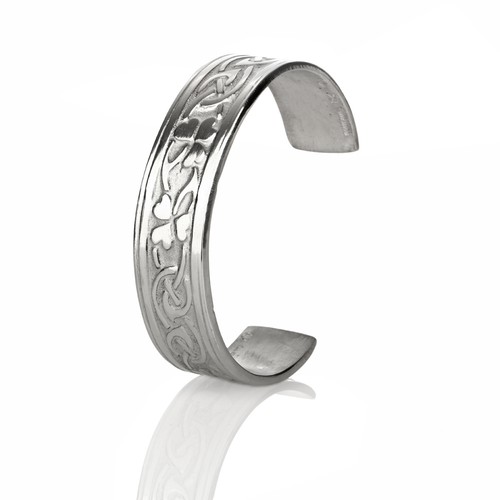 Keltischer shamrock armreif - keltischer,