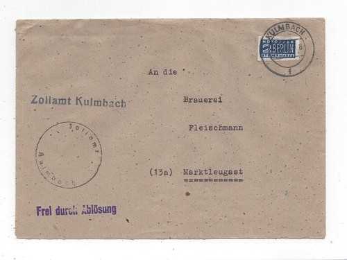 Brief notopfer kulmbach 1949 - notopfer,