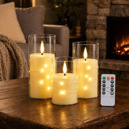 Led kerzen set 5er - led,