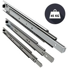 Vollauszug Schubladenschiene 45KG Schubkasten 250-750 mm Teleskopschienen Auszug
