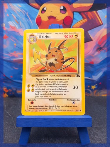 Pokémon karte raichu - pokémon, 29/62