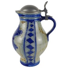 Westerwald Krug mit Zinndeckel