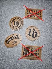 Onkelz Aufnäher Patches Kunstleder viele Motive personalisierbar