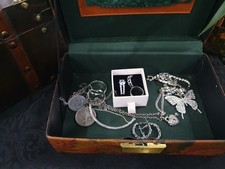 Schmuck alt Konvolut Silberfarben,Munzen Schmuckkollektion  