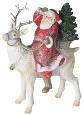 Weihnachtsmann auf Rentier