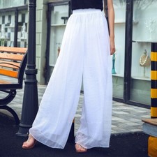Damen Chiffon Strandweite Hose