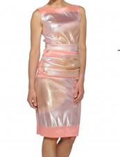 Talbot Runhof Kleid Gold/Rosa